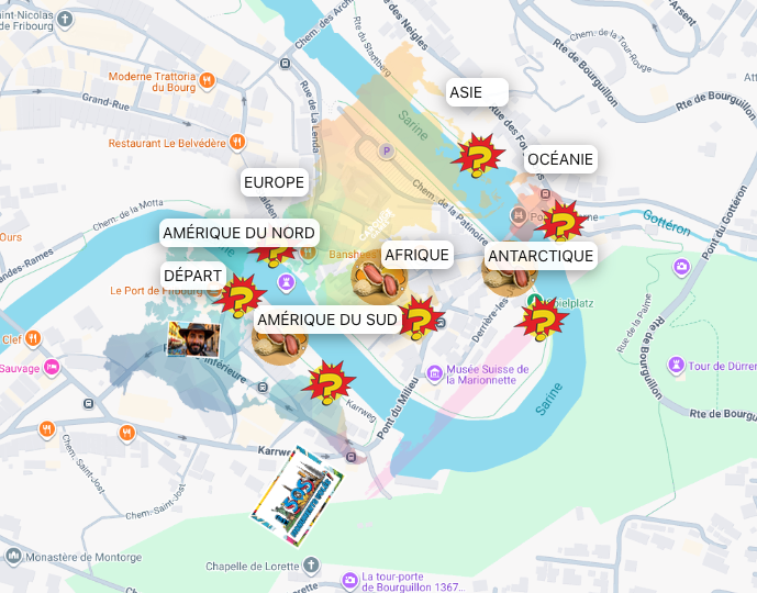 Plan du parcours — Fribourg